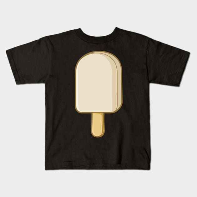 White Chocolate Ice Cream Stick Kids T-Shirt by sifis